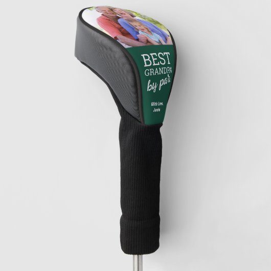 Bester Opa von Par Custom Foto grün Golf Headcover (angewinkelt)