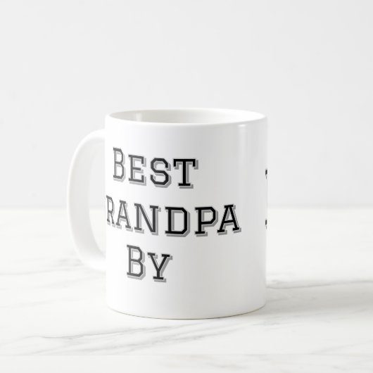 Bester Opa von Par einfache Vater Großvater Gi Kaffeetasse (Vorderseite Links)