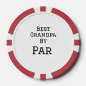 Bester Opa von Par einfache Vater Großvater Gi Pokerchips (Vorderseite)