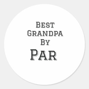 Bester Opa von Par einfache Vater Großvater Gi Runder Aufkleber