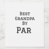 Bester Opa von Par einfache Vater Großvater Gi Weinetikett (Einzelnes Label)
