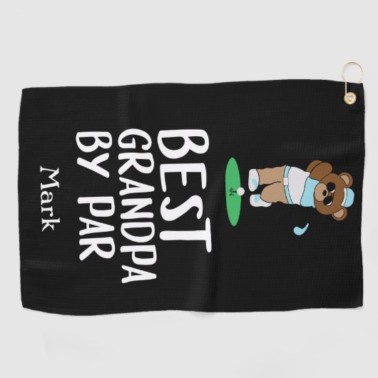 Bester Opa von Par für Großvater Golfhandtuch (Horizontal)