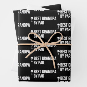Bester Opa von Par Golf Geschenk Humor Sarkasmus L Geschenkpapier Set