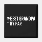 Bester Opa von Par Golf Geschenk Humor Sarkasmus L Magnet (Vorne)