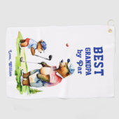 Bester Opa von Par Großvater Geschenke Golfhandtuch (Horizontal)