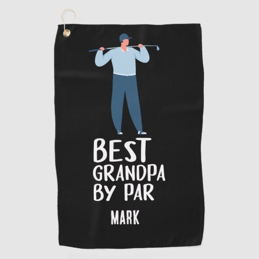 Bester Opa von Par Großvater Golfhandtuch (Vorderseite)