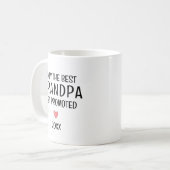 Bester Opa wird befördert – Personalisiertes Jahr Kaffeetasse (Vorderseite Links)