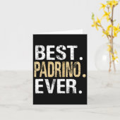 Bester Padrino je Spanien Spanischer Pate Karte (Gelbe Blume)