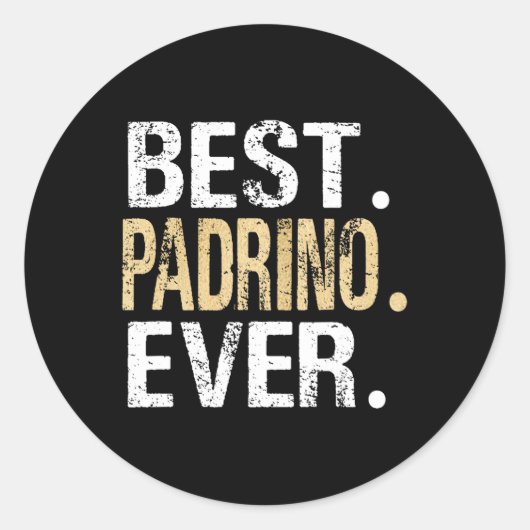 Bester Padrino je Spanien Spanischer Pate Runder Aufkleber (Vorderseite)