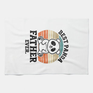 Bester Panda-Vater Aller Zeiten Vintage-Panda-Shir Geschirrtuch