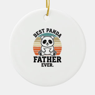 Bester Panda-Vater Aller Zeiten Vintage-Panda-Shir Keramik Ornament