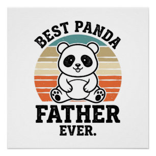 Bester Panda-Vater Aller Zeiten Vintage-Panda-Shir Poster