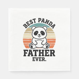 Bester Panda-Vater Aller Zeiten Vintage-Panda-Shir Serviette