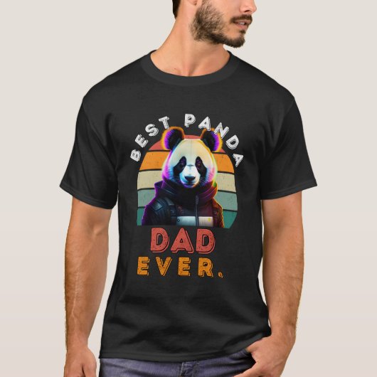 Bester Panda Vater je Cyberpunk Panda T-Shirt (Vorderseite)