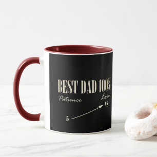 Bester Papa 100% Liebe Geduld Funky Vater Tasse Be