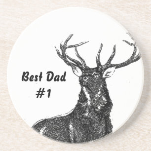 Bester Papa #1 Vintage Bierdeckel von Buck