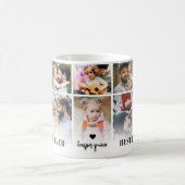 Bester Papa 8 Foto Collage Vater Kaffeetasse (Mittel)