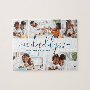 Bester Papa Aller Custom-Text-Foto-Collage-Geschen Puzzle