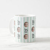 Bester Papa Aller Cute Streifen Baby Gesicht Foto Kaffeetasse (Vorderseite Links)
