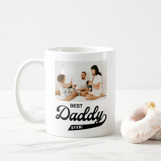 Bester Papa Aller Foto Kaffeetasse (Mit Donut)
