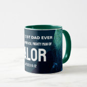 Bester Papa Aller MUTIGER MANN DES MUTES Christlic Tasse (VorderseiteRechts)