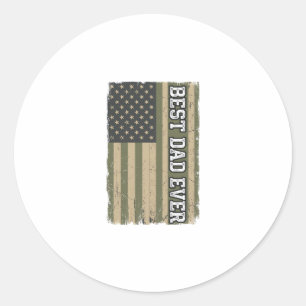 Bester Papa Aller Patrioten Flagge Vintage Vater S Runder Aufkleber