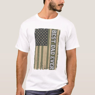 Bester Papa Aller Patrioten Flagge Vintage Vater S T-Shirt