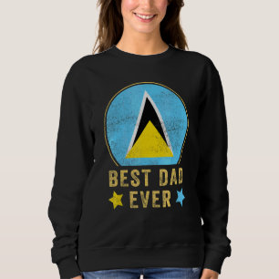 Bester Papa Aller Saint Lucian Vater Land Sai Sweatshirt