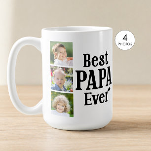 Bester Papa Aller Zeiten 4 Foto Personalisiert Kaffeetasse