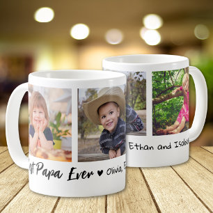 Bester Papa Aller Zeiten Enkel 3 Foto Collage   Kaffeetasse