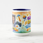 Bester Papa aller Zeiten Foto Collage Tassen (Zentrum)