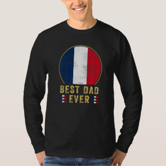 Bester Papa Aller Zeiten Französischer Vater Land  T-Shirt