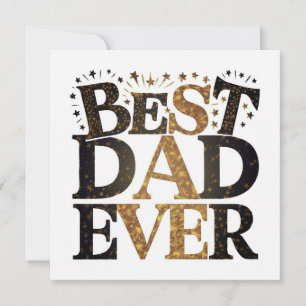 Bester Papa aller Zeiten Goldene schwarze Typograf Feiertagskarte