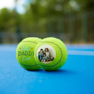 Bester Papa Aller Zeiten   Handgeschriebene Fotogr Tennisbälle