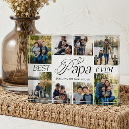 Bester Papa Aller Zeiten Herz Familienfoto Collage Fotoblock