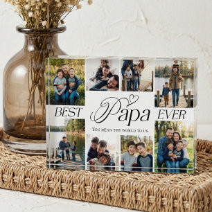 Bester Papa Aller Zeiten Herz Familienfoto Collage Fotoblock
