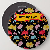 Bester Papa Aller Zeiten Individuelles Typografie- Button (Vorne & Hinten)