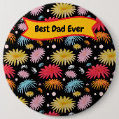Bester Papa Aller Zeiten Individuelles Typografie- Button (Vorderseite)