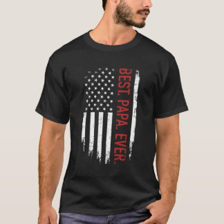 Bester Papa Aller Zeiten Mit Uns Amerikanische Fla T-Shirt