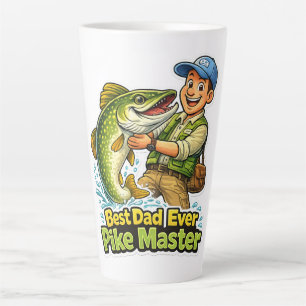 Bester Papa aller Zeiten Pike Master lustiger Angl Milchtasse