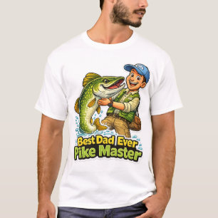 Bester Papa aller Zeiten Pike Master lustiger Angl T-Shirt