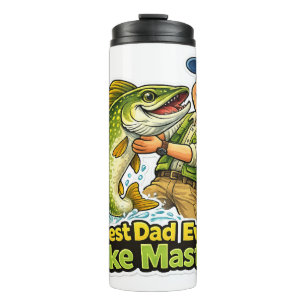 Bester Papa aller Zeiten Pike Master lustiger Angl Thermosbecher