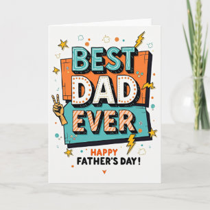 Bester Papa Aller Zeiten Pop-Art Karte