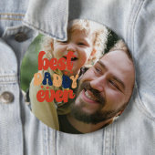 Bester Papa Aller Zeiten Retro Personalisiertes Fo Button (Beispiel)
