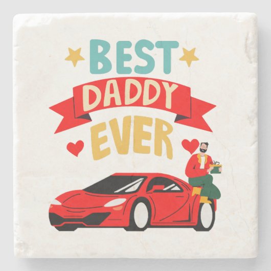 Bester Papa Aller Zeiten Steinuntersetzer (Vorderseite)