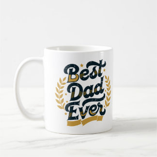 Bester Papa Aller Zeiten Vintage Gold Navy Typogra Kaffeetasse