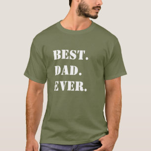 Bester. Papa. Aller Zeiten. Weiße Schablone auf Gr T-Shirt