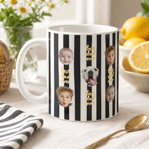 Bester Papa Allerliebster Schwarze Streifen Baby 3 Kaffeetasse