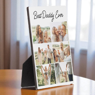 Bester Papa Allerzeit Individueller 6-Foto-Collage Fotoplatte