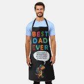 Bester Papa Allerzeit Personalisierte Dinosaurier Schürze (Getragen)